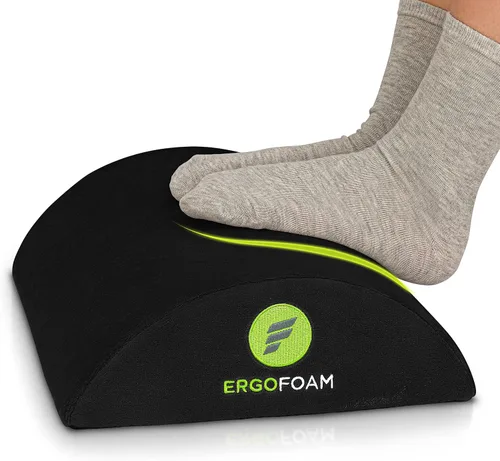 Miniatura 12 de ErgoFoam Reposapiés para debajo del escritorio en el trabajo - Reposapiés premium debajo del escritorio - Reposapiés de escritorio para dolor