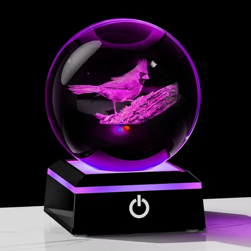 Miniatura 11 de Regalos de delfines de cristal grabados con láser 3D de Qianwei para mujeres y hombres, figuras de vidrio de delfines para decoración de habitación