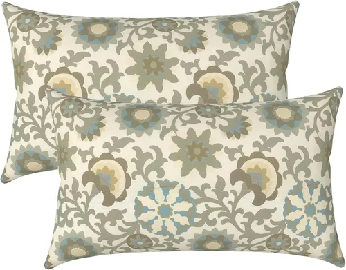 Miniatura 25 de LVTXIII Juego de 2 almohadas lumbares para patio, 12 x 20 pulgadas, resistentes a la decoloración, para exteriores con interiores, cojines lumbares