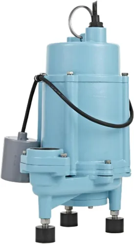 Little Giant 16G-F151-20, 115V, 2958 GPH, 1 HP Bomba amoladora automática para sistemas de aguas residuales y efluentes con interruptor de flotador