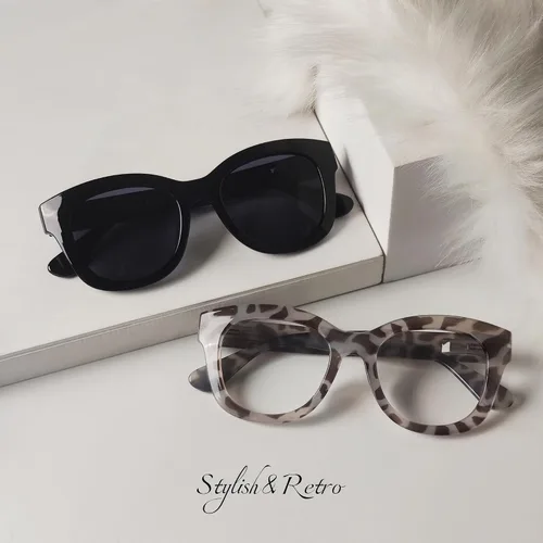 Miniatura 6 de Eyekepper Paquete de 5 lentes de lectura de gran tamaño, lectores retro para mujer, incluyen lectores Sunshine +0.50