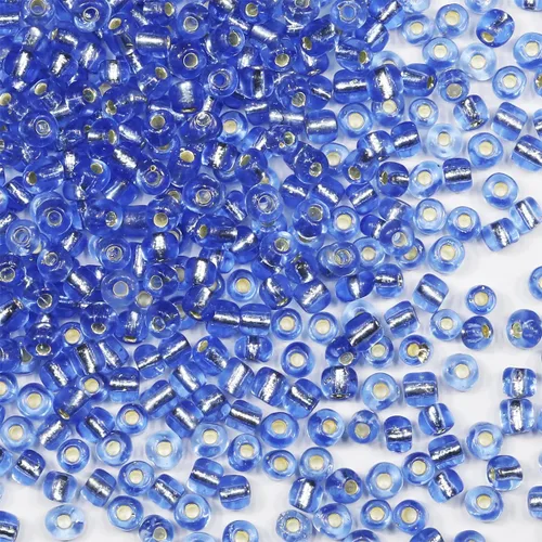 Miniatura 134 de Cuentas de semillas doradas transparentes de 4 mm al por mayor para hacer joyas, 110 gramos, aproximadamente 1600 piezas, cuentas de vidrio 6/0