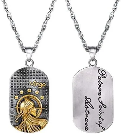 PROSTEEL Collar con Dije de Estrella Signo Constelación del Zodiaco, Acero Inoxidable, Diseño de Horóscopo, Regalo Ideal para Hombre y Mujer