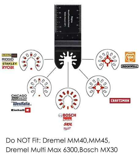 Miniatura 2 de Diagtree - Hojas de sierra oscilantes, 50 hojas de sierra oscilantes universales de madera de liberación rápida compatibles con Fein Dremel Dewalt