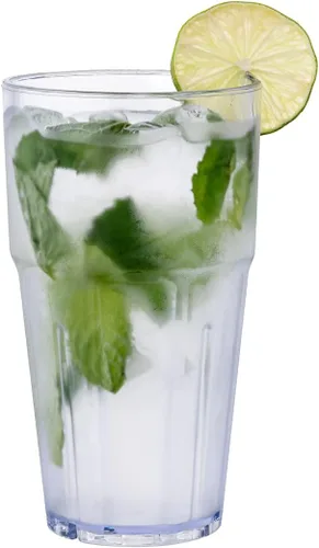 Miniatura 14 de Restaurantware Bev Tek - Juego de 50 vasos de plástico de 9 onzas resistentes a las roturas, vasos apilables de plástico transparente aptos