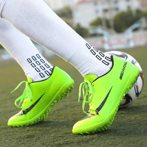 Miniatura 7 de UYO Men's Soccer Shoes Football Cleats Low-Tops Lace-Up Non-Slip Spikes Indoor Futsal Turf Sneaker