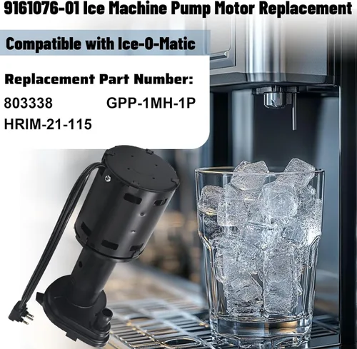 Miniatura 6 de 9161076-01 Reemplazo de la bomba de agua 115V motor de bomba de máquina de hielo compatible con Ice-O-Matic reemplaza GPP-1MH-1P HRIM-21-115 803338