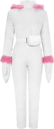 Miniatura 5 de JUNGE Trajes de nieve para mujer, overol de invierno para esquí, con capucha, para snowboard, esquí, overol impermeable para exteriores, ropa