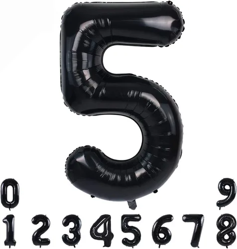 Miniatura 19 de TONIFUL Globos grandes de helio de letras B negras grandes de 40 pulgadas, globos de aluminio Mylar para decoración de suministros de fiesta