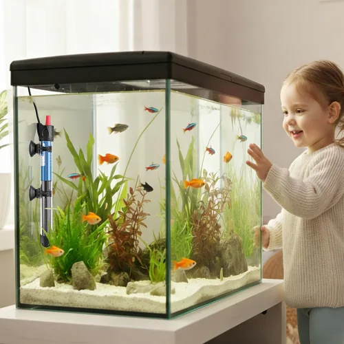 Miniatura 7 de FEDOUR Calentador sumergible de acuario de 50 W, 100 W, 300 W, calentador de agua de vidrio ajustable para tanque de peces y tortugas de 5 a 70