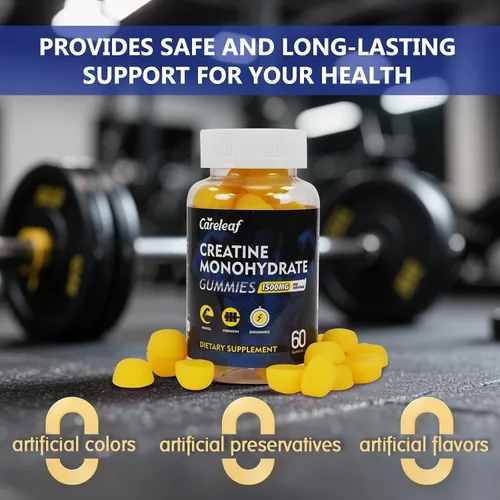 Miniatura 8 de Gomitas de monohidrato de creatina para hombres y mujeres, suplemento de creatina de 1500 mg para ganancia muscular, más fuerza y recuperación más