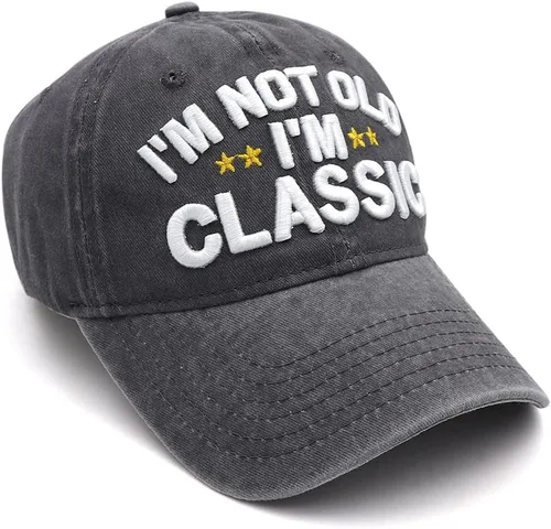 Miniatura 24 de Divertidos regalos de jubilación o cumpleaños sombreros para hombres y mujeres, gorra de béisbol clásica I'm Not Old Regalos para papá, abuelo