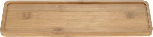 Miniatura 3 de PATIKIL Plato para maceta, bandeja rectangular de bambú de 11 x 3.7 pulgadas para interiores