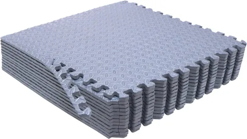 Miniatura 12 de SkyBlue 12 X (24 pies cuadrados) Alfombrilla de piso de gimnasio de 24 x 24 pulgadas de espuma EVA entrelazada para ejercicio de fitness, Celeste