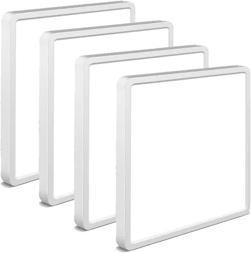 Miniatura 13 de 2Pack Lámpara de techo empotrada de 12 pulgadas 28W LED, lámpara de techo cuadrada de 3200LM 6000K blanca delgada de panel plano, lámpara de techo