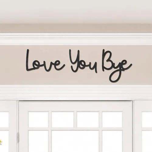 Miniatura 11 de Dripykiaa Letrero de Madera Love You Bye Decoración para el Hogar Decoración Boho Decoración de Pared Expresa Amor y Calidez para tu Familia y Seres