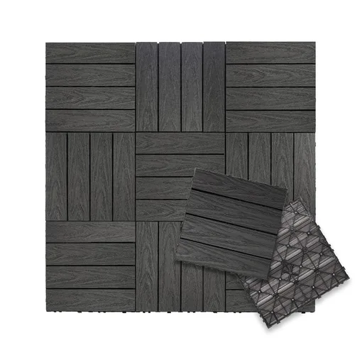 Miniatura 27 de NewTechWood UltraShield Naturale - Azulejo compuesto para exteriores (1 pie x 1 pie), color rosa de Seúl (10 pies cuadrados por caja)