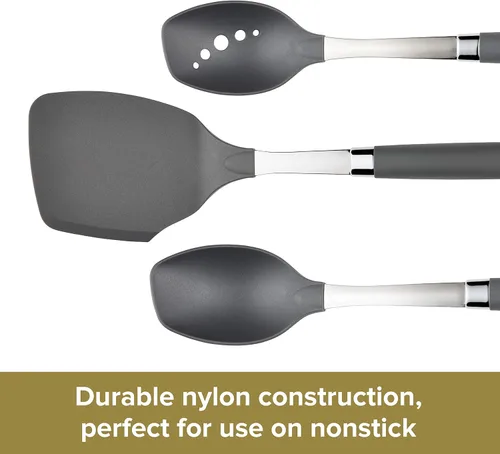 Miniatura 5 de Anolon SureGrip tenedor de carne de acero inoxidable/herramienta de cocina, 13.25 pulgadas, gris, 46288