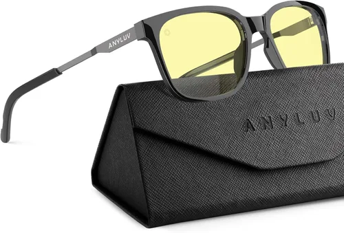 Miniatura 22 de ANYLUV Blue Light Glasses for Men, Lightweight Computer Gaming Glasses, Stylish Anti Eyestrain Blue Light Blocking Men