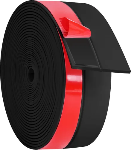 Miniatura 17 de ToLanbbt Burlete Sellador de Silicona para Puerta Tira Selladora 3 pulgadas x 20 pies Bloqueador de Corrientes de Aire para Puerta Cinta Negro