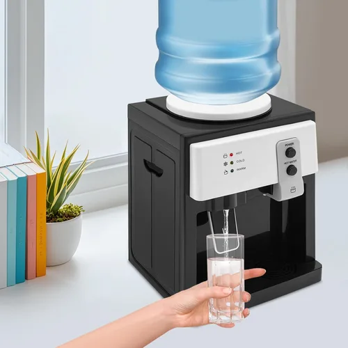 Miniatura 8 de Dispensador de agua, varios asientos de barril de agua, dispensador eléctrico de agua fría y caliente de 500 W, dispensador de enfriador de agua