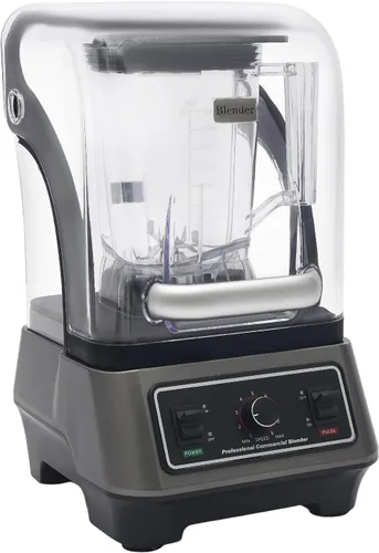 Licuadora comercial de 2L/67.63 oz, licuadora profesional de 1600 W 110 V con escudo insonorizado,Mezcladora de ajustes de múltiples velocidades