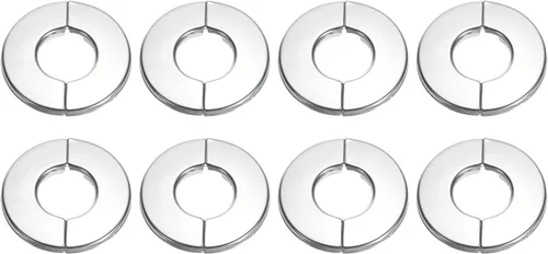 Miniatura 11 de uxcell Brida dividida de pared, placa redonda de escudo de acero inoxidable 304 de 0.866 in para tubo de diámetro de 0.866 in