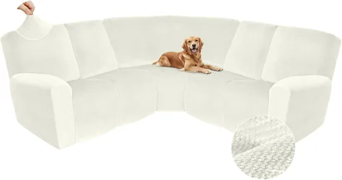 Miniatura 27 de Arfntevss Fundas de sofá seccional reclinable de terciopelo, Funda de sofá seccional de esquina para sofá reclinable, Funda elástica suave