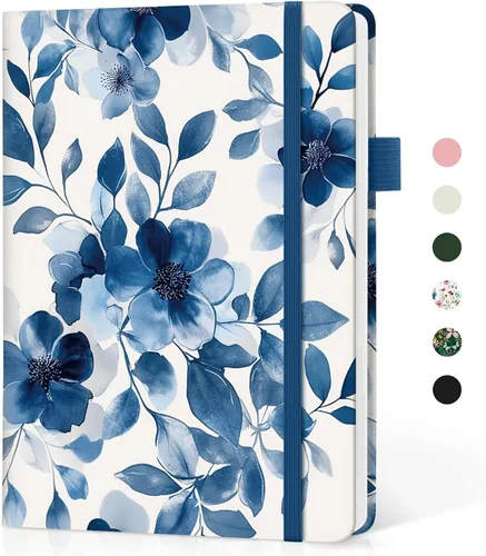 Miniatura 17 de Taja Cuaderno rayado para mujeres y hombres, diario de cuero de tapa dura para escribir, cuaderno de rayas universitarias A5 para trabajo y toma