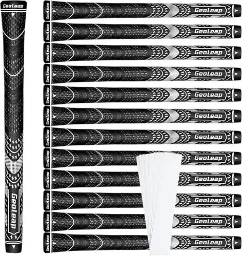 Geoleap Golf Grips Set of 13- Grips with Tapes and Grips with All Repair Kits for Choice,Hybrid Golf Club Grips All Weather Contral, High Feedback &