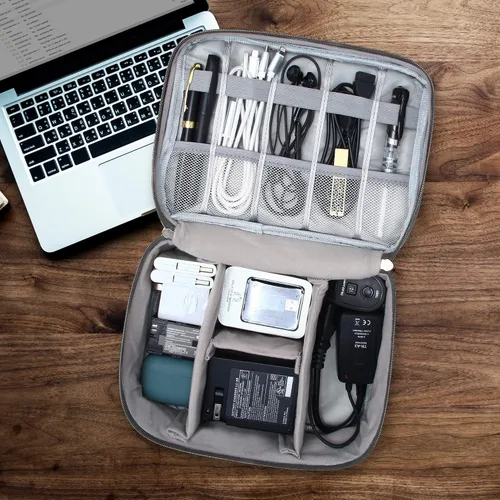 Miniatura 7 de VOCUS Organizador de Electrónica para Viaje Organizador de Cables de Viaje Bolsa para Accesorios Electrónicos, Estuche Portátil de Gran