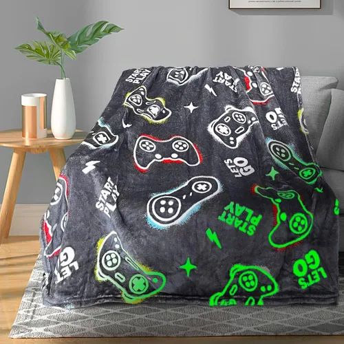Miniatura 28 de TEHALK Mantas de bebé personalizadas para niños, manta de dinosaurio para niños, manta que brilla en la oscuridad para niños, manta para niños