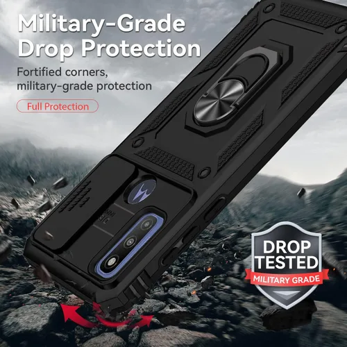 Miniatura 6 de SMKY - Funda para Moto G Play 2023, funda para Moto G Pure con protectores de pantalla y funda para cámara, [grado militar] de 16 pies. Funda a Negro