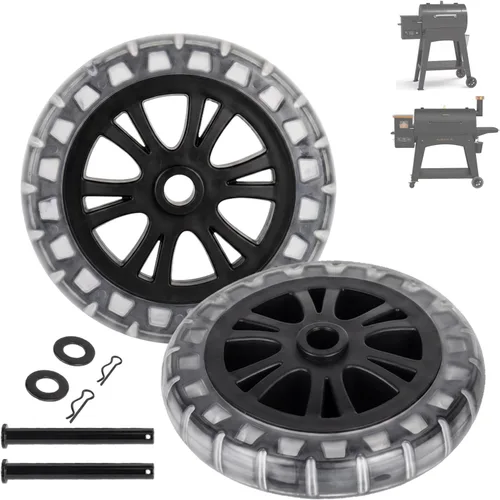 Miniatura 8 de Paquete de 2 ruedas de parrilla y accesorios de repuesto para parrilla Coleman LXE Roadtrip, rueda de parrilla de 6 pulgadas para Coleman Grill