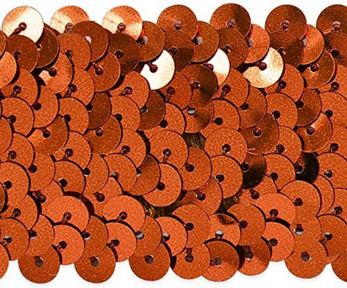 Miniatura 9 de Trims by the Yard Artesanía metálica elástica de 4 hileras de lentejuelas duraderas para disfraces, moda y decoración del hogar, 1 1/2 pulgadas