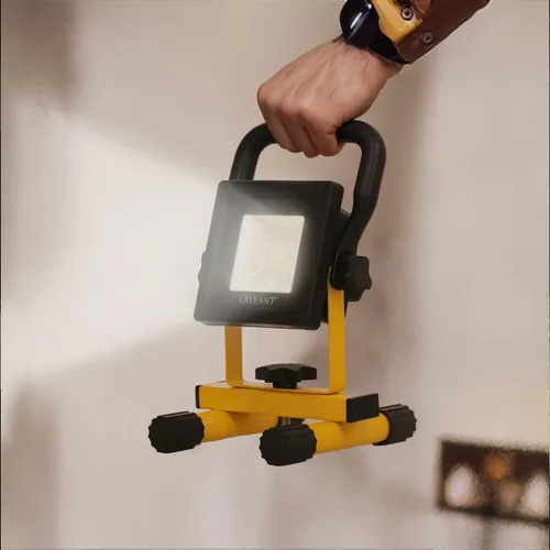 Miniatura 4 de Luces de trabajo LED recargables LAVEANT, 10W 2200mAh, 600 lúmenes, luces de inundación portátiles y ajustables, impermeables con soporte