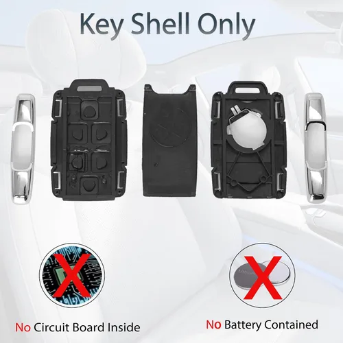 Miniatura 3 de SUPALAND Carcasa de repuesto para llavero compatible con Chevy Silverado Colorado GMC Sierra Canyon 2014-2023 Control remoto de entrada sin llave