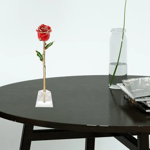 Miniatura 5 de Regalos para mamá, rosa dorada, rosa bañada en oro hecha de rosa real, regalos para ella y los mejores regalos para la madre, rosas doradas