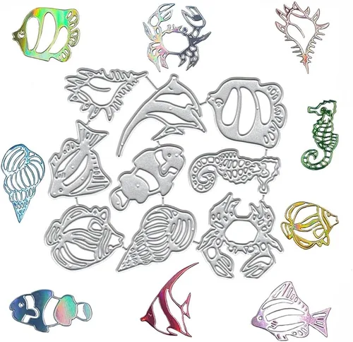 Miniatura 7 de Metal Big Waves Spray Verano Océano Troqueles Troquelado Troqueles de Corte Plantillas de Embossing Plantillas Molde de Plantilla para Hacer