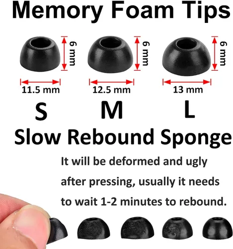 Miniatura 3 de A-Focus Juego de 8 pares de ganchos de espuma para las orejas de Galaxy Buds FE Memoyr de repuesto, cómodos auriculares con alas de ala, kit