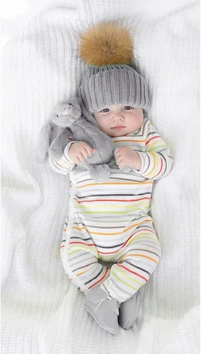 Miniatura 5 de oenbopo Baby Winter Warm Knit Hat Infant Toddler Kid Crochet Fur Hairball Beanie Cap