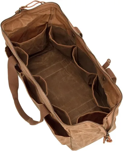 Miniatura 4 de Bolsa de herramientas resistente de 18 pulgadas con 12 bolsillos, organizador de herramientas grande con cremallera, caja de herramientas vacía