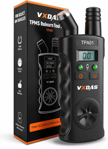 VXDAS TPA01 Herramienta de aprendizaje TPMS para GM, Medidor de presión de neumáticos digital de 150PSI, Herramienta de activación de sensor de