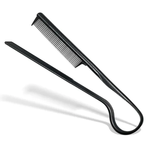 Peine alisador de pelo en forma de V – Herramienta portátil de peluquería de paja de trigo para peinar y alisar, herramienta de peluquería DIY