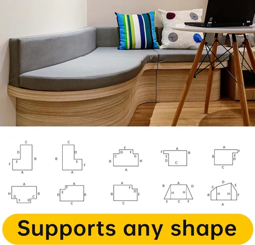 Miniatura 6 de Suavidad y dureza de asiento personalizadas, cojín de banco personalizado, cojines de banco para muebles de interior/exterior, 6 estilos
