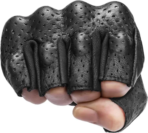 Miniatura 2 de Guantes de piel con dedos completos para motocicleta, teléfono táctil, guantes de moto para mujeres/hombres, M