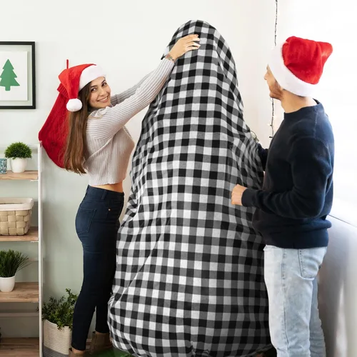 Miniatura 7 de 2 bolsas grandes de almacenamiento para árbol de Navidad con cordón para árboles de 7.5 pies, cubiertas para contenedores de almacenamiento