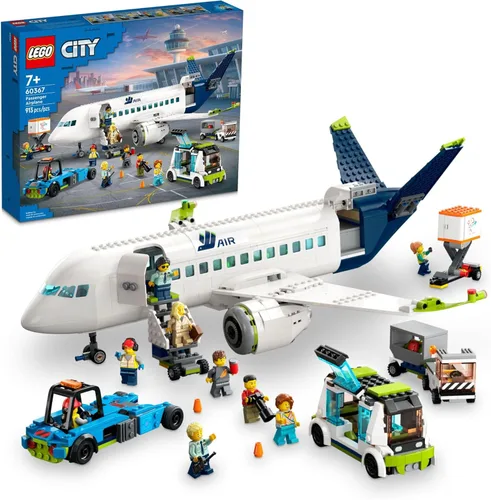 LEGO City Passenger Airplane Toy – Juego de construcción para niños y niñas, a partir de 7 años – Regalo educativo para niños – con juguetes de