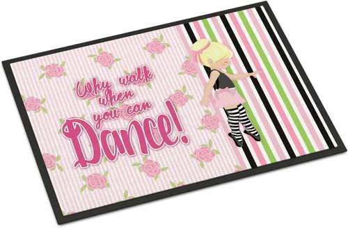 Miniatura 16 de Caroline's Treasures BB5374MAT Let's Dance Linen - Felpudo de lino verde azulado de 18 x 27 pulgadas, tapete para puerta delantera, para interiores