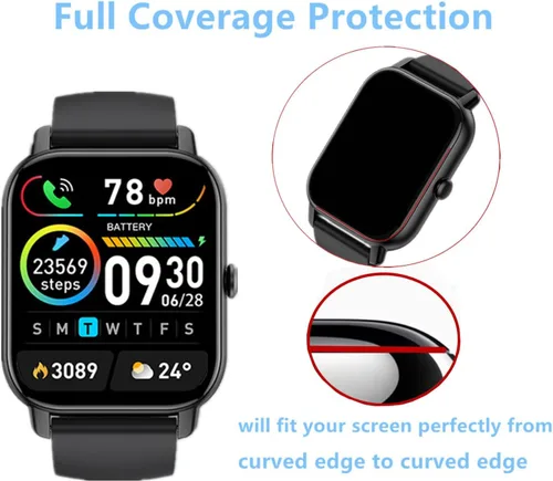 Miniatura 6 de Protector de pantalla compatible con Quican, Tensky ID208 PLUS Smartwatch (paquete de 6) película de TPU transparente compatible con reloj